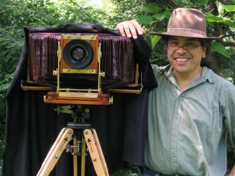 Emile de Leon with his Wisner 7"x17" LF Camera