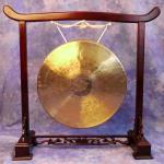 Rosewood finish hand-carved Gong Stand - SMALL