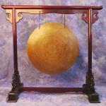 Rosewood finish hand-carved Gong Stand - MEDIUM